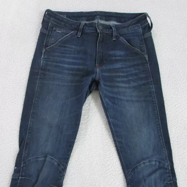 G-Star Jeans Womens W28 L30 Blue Skinny Mid Rise Denim 5622