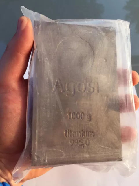 Titanbarren Titan Titanium 1000 Gramm 1 kg Agosi 995 Fein Anlage Bullion 3