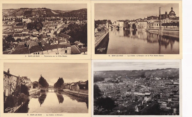 LOT DE 4 cartes postales anciennes postcards BAR-LE-DUC MEUSE 2 EUR 3 ...