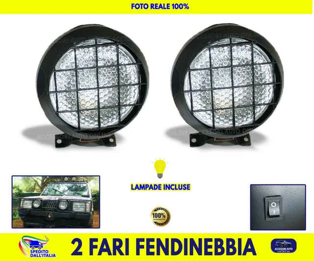Fari Anteriori Per Fiat Panda 4x4 - Coppia Completa Con Lampade Osram, Regolazione Manuale