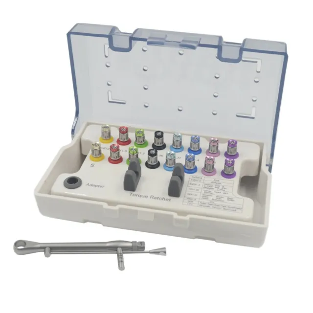 Dental Implant Prosthetic Universal Wrench kit 10-70NCM Ratchet Driver FDA/CE