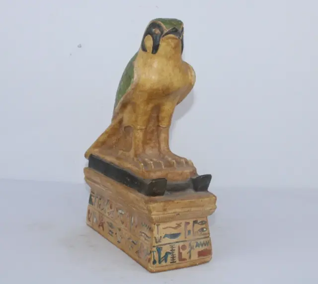 RARO ANTIGUO EGIPCIO ANTIGUO HORUS Falcon Estatua faraónica (Historia de...