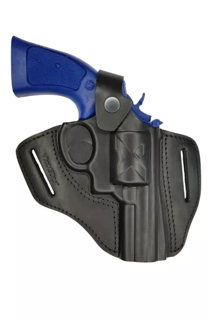 R3 Leder Revolver Holster für DAN WESSON Lauf 2,5 zoll schwarz NEU VlaMiTex