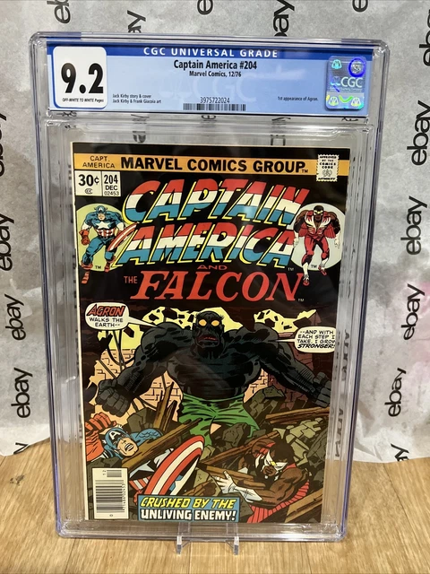 Captain America #204 CGC 9.4 (1976) - 1st app of Agron Marvel Comic New Slab