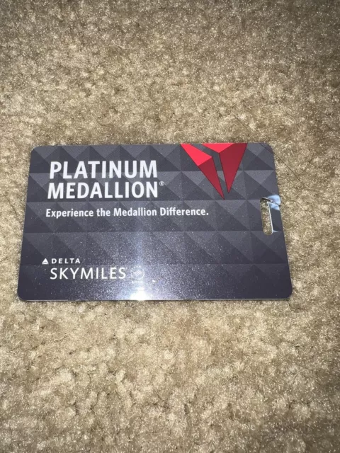 Delta Air Lines Platinum Medallion Plastic Bag Tag Used! Tag Rev 2019