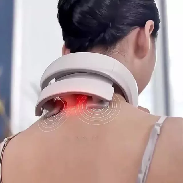 Masseur de cou électrique chauffant avec vibration massage cervical Réglable
