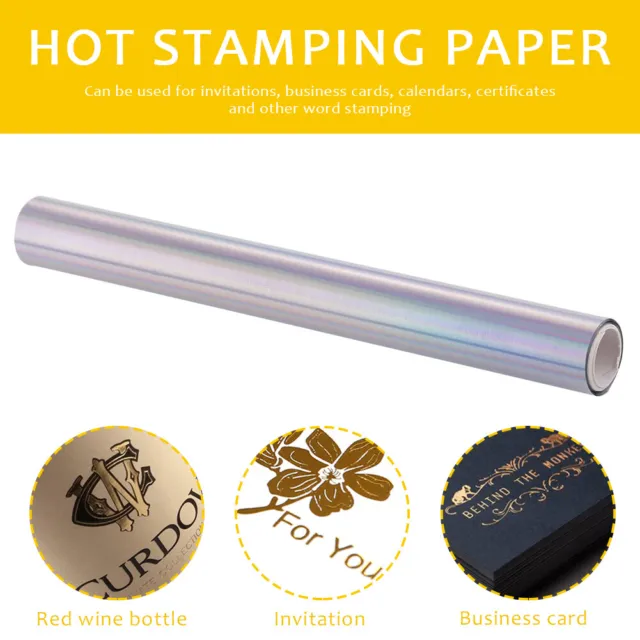 Rollo de papel de transferencia de papel de papel de transferencia de papel de papel de papel de papel de aluminio activado por calor de 19,3 cmx5 m (A)