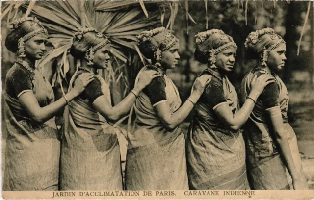 CPA PARIS Human Zoo Jardin d'Acclimatation Caravane Indienne (1242817)