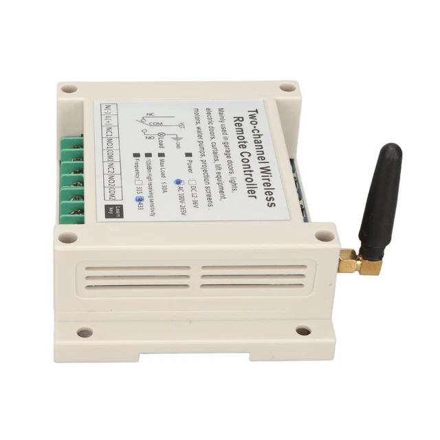 2 Channel Wireless Remote Control Switch 433MHZ Relay Receiver Module With 2
