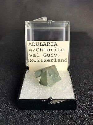 Old Stock ~ ADULARIA with Chlorite, Guiv, Switzerland
