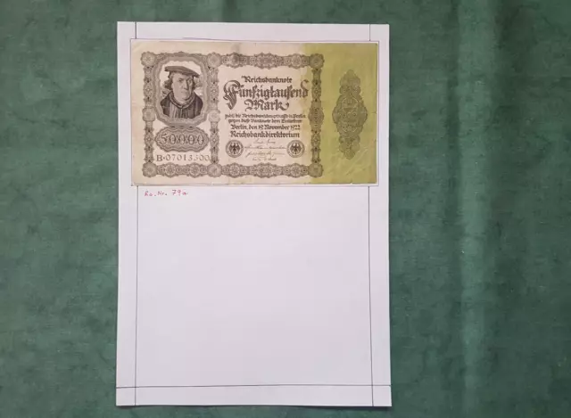 Deutschland, 1922,  50000 Mark Reichsbanknote, 1 Schein