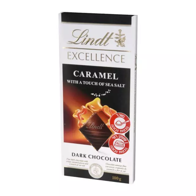 Lindt Excellence Chocolat noir avec caramel et sel Produit casher 100g