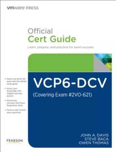 VCP6-DCV Official Cert Guide (Exam #2V0-621) (3rd Edition) (VMware Press  - GOOD