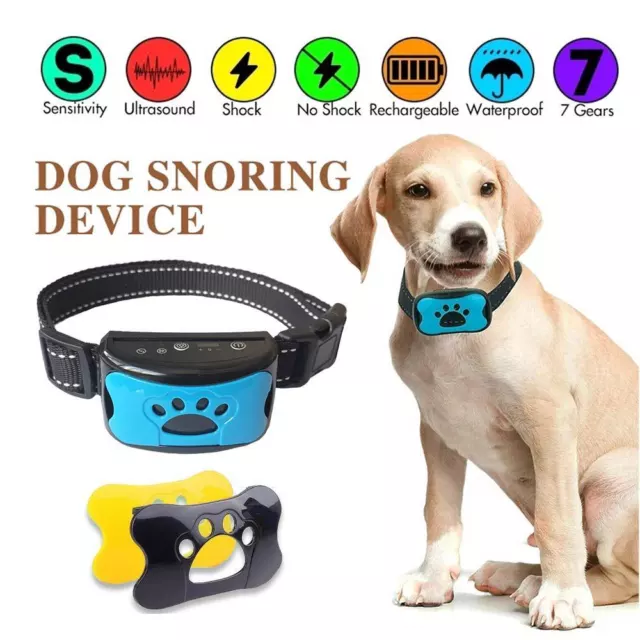 Dog Training Collar USB Rechargeable Electric Shock Remote Control Anti Bark