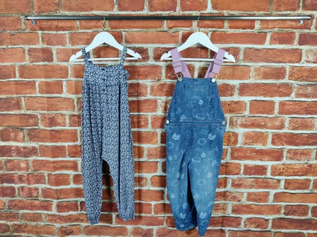 Pacchetto Ragazze Età 4-5 Anni Jojo Mamma Nebe Next Dungaree Denim Blu 110Cm