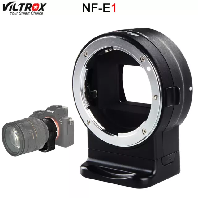 Adaptador de montaje de lente de enfoque automático Viltrox NF-E1 para montura F de Nikon a montura electrónica