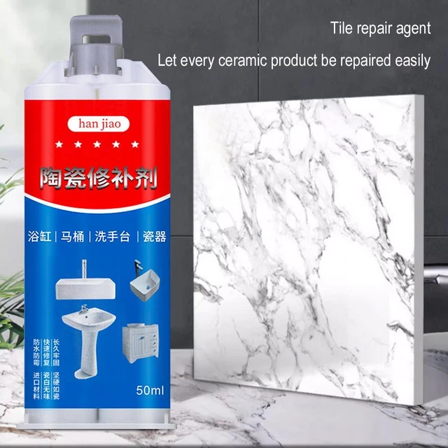 CERAMIC TILE REPAIR Paste Kit Quick Drying for Ceramic Tub Toilet Stone