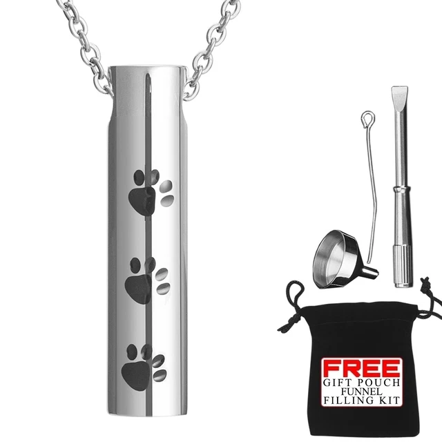 Collar Urn Cremation Joyería Corazón Pendent Locket For Ashes Pet Dog Memorial