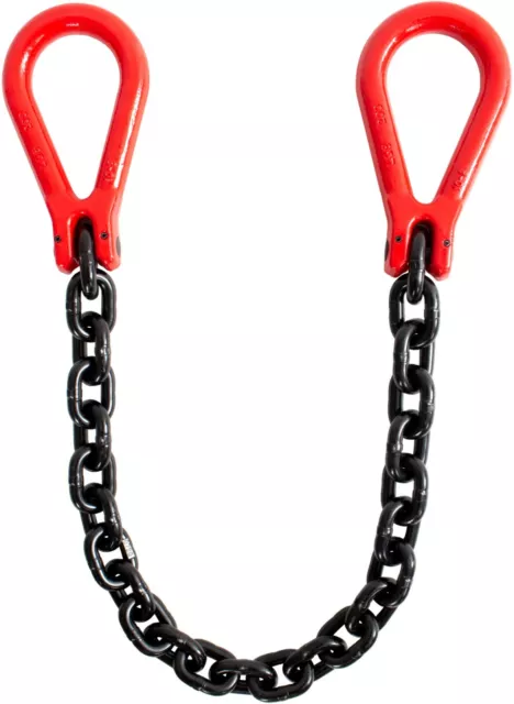 Grade 8 3.5 tonne 10mm Reevable Collar Single Leg Lifting Sling Rigging Chain