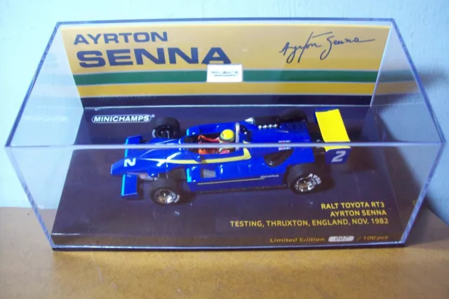 1/43 Minichamps 447 824302 Ralt Toyota Rt3 Testing Thruxton 1982 Ayrton Senna