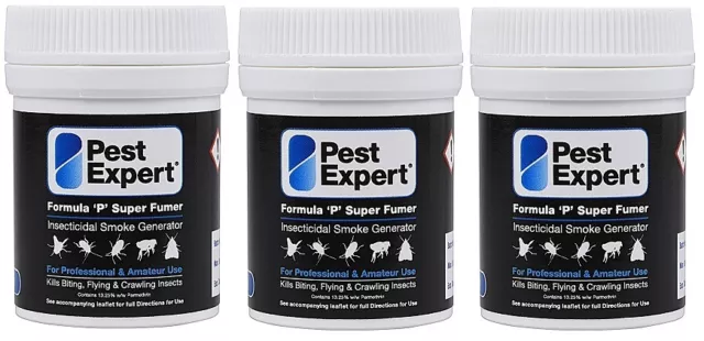 Flea Bomb Foggers For House Treatment Pest Expert Formula 'P' Supersize 3 x 11g