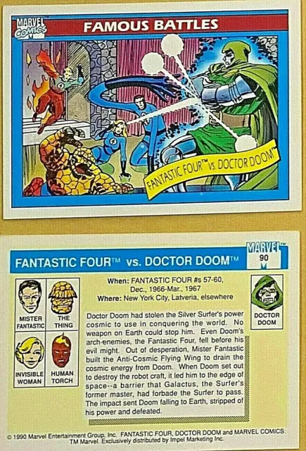 #90 Mint 1990 Impel Marvel Universe Trading Card Set Series 1 -bonus cards added