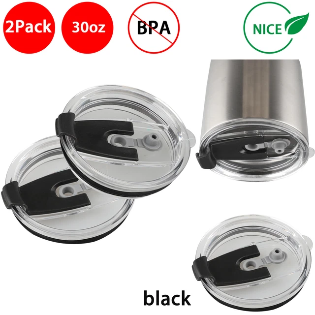 2PCS Splash Spill Proof Lid For 30oz Ozark Trail RTIC YETI Rambler Tumbler Cup