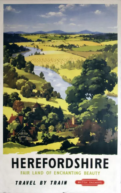 Hereford.. British Rail.. Vintage Deco Railway/Travel Poster Various Sizes