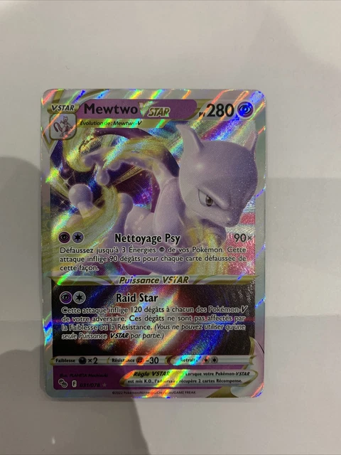 CARTE POKÉMON MEWTWO VSTAR 031/078 EB10.5 Pokémon Go POGO Epée et