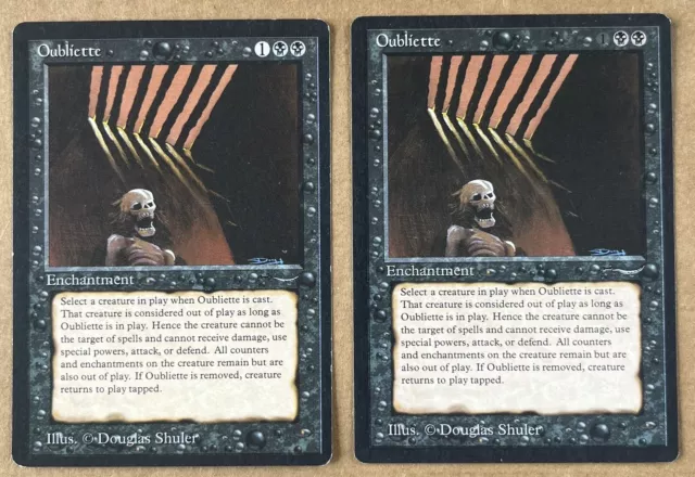 MTG Oubliette X2 ( 1x Light, 1x Dark) Arabian Nights Regular Common