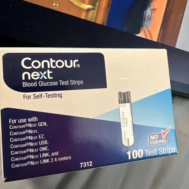 CONTOURNEXT GLUCOSE TEST Strips, 100 Count exp 10/24+ 33.00 PicClick