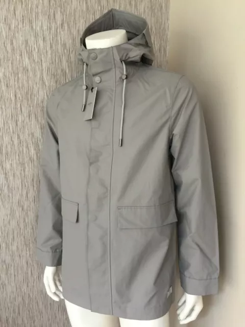 Parka London Grey Caleb Rain Jacket Parka Size S-M Retail Bnwt