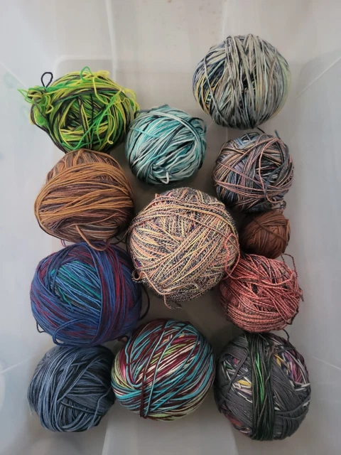 1.78 kg kunterbunte Sockenwolle Konvolut  Paket Reste siehe Beschreibung