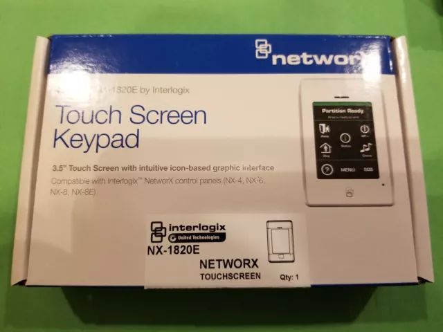 Interlogix GE Security NetworX NX-1820E Keypad 3.5" Color Touch Screen NEW!