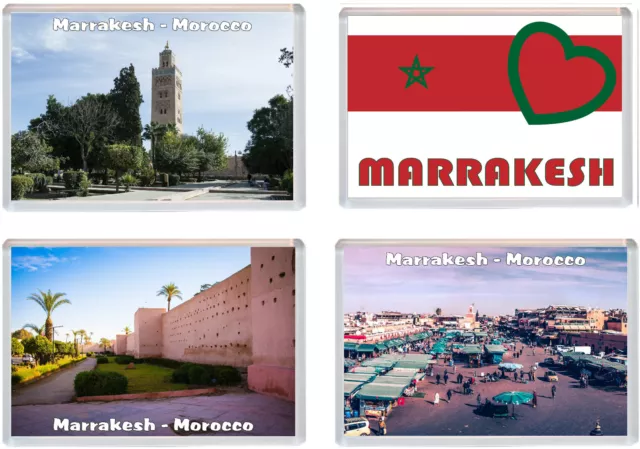 4 PACK - Marrakesh - Morocco - Fridge Magnet/Magnets - Gift Present Souvenir
