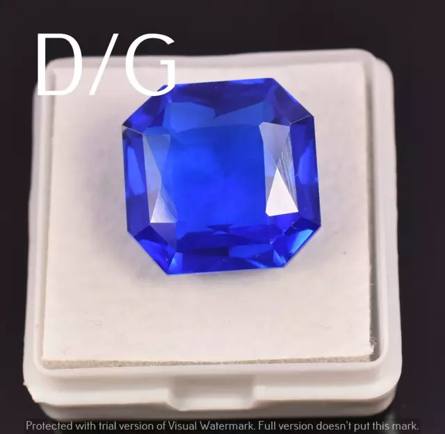 20,75 ct Clean VVS Square Cut Tanzanite bleue violette naturelle, pierre...