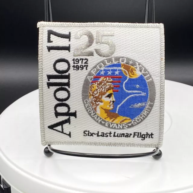 NASA PATCH 4 inch vtg APOLLO 17 - 25th Anniversary LAST LUNAR FLIGHT Gene Cernan