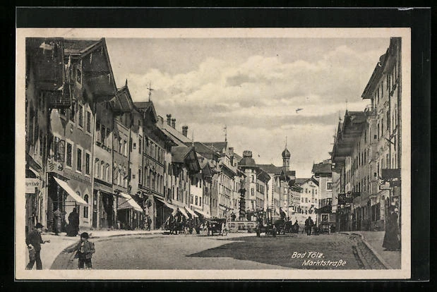 AK Bad Tölz, Partie in der Marktstraße