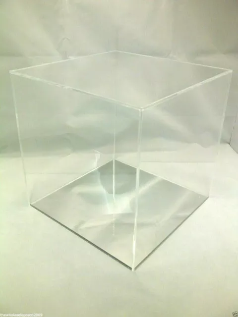Carré Acrylique Affichage Présentation Boîte 5 Coté Cube Avec Couleur perspex