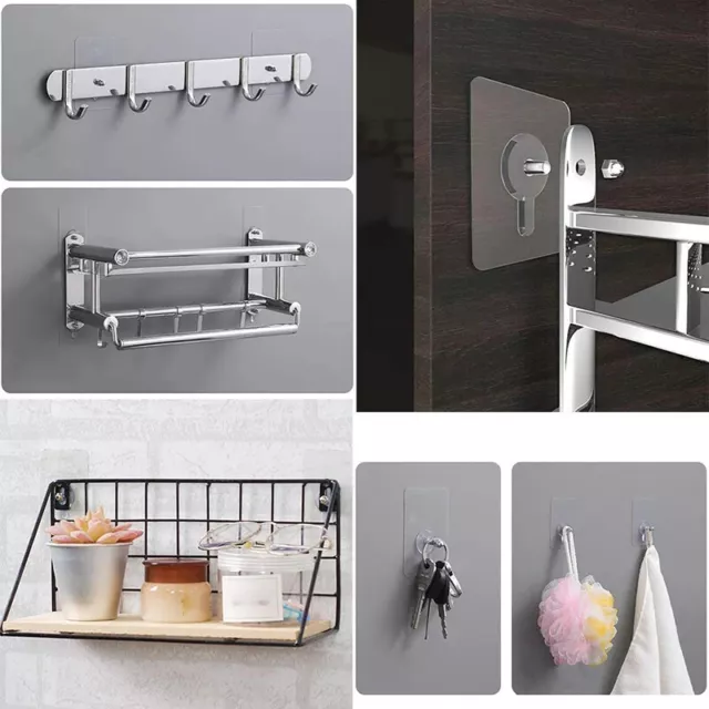 6 pz poster da parete adesivo resistente unghie in PVC senza cuciture gancio da parete impermeabile DurAGH7