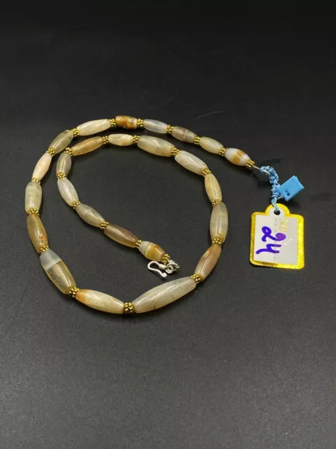 OLD Beads Antique Trade Jewelry Agate Necklace Ancient Antiquities Burmese 6