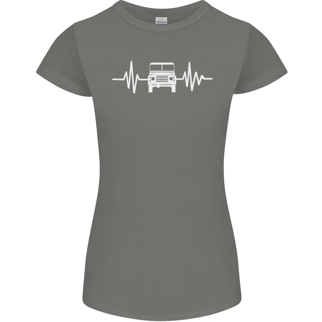 T-shirt 4x4 Heart Beat Pulse Off Roading da donna Petite Cut 9