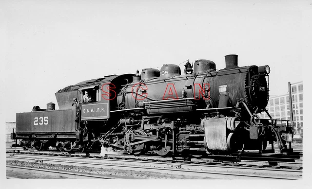 3B653 RP 1940s CHICAGO & WESTERN INDIANA RAILROAD 060? LOCO #235