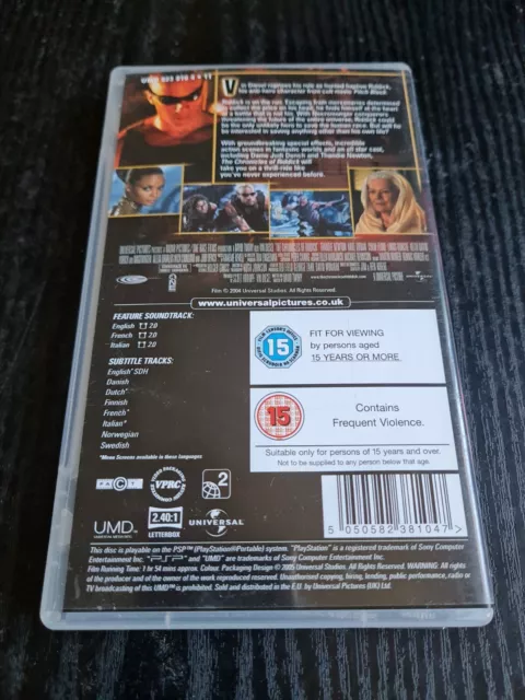 The Chronicles Of Riddick PSP UMD PlayStation Video Game UK Release 2