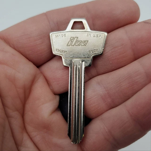 10x Ilco 1307W Key Blanks Schlage 35-200 W Keyway Nickel Plate Over Brass NOS