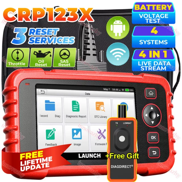 LAUNCH CRP123X Elite Car OBD2 Scanner Code Reader Engine ABS SRS Diagnostic Tool