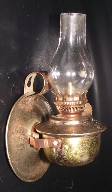 Vintage Wall Mount Or Free Stand Miniature Oil Lamp. UK ONLY. Free Postage