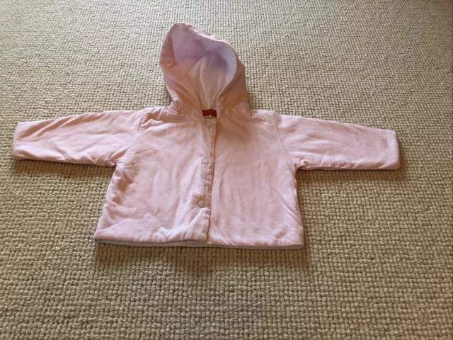 Haut veste rose bébé fille « Elle ». Taille 6 Mths. Ex avec