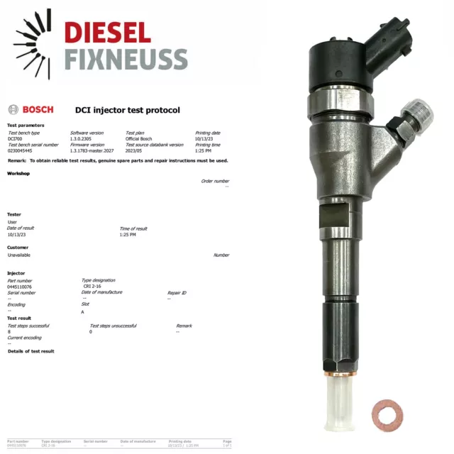 Fuel Injector Nozzle Bosch for Citroën Fiat Peugeot 0445110076 9641742880