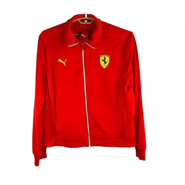 NWT Puma Men's Red Scuderia Ferrari Full Zip Track Jacket Size XXL